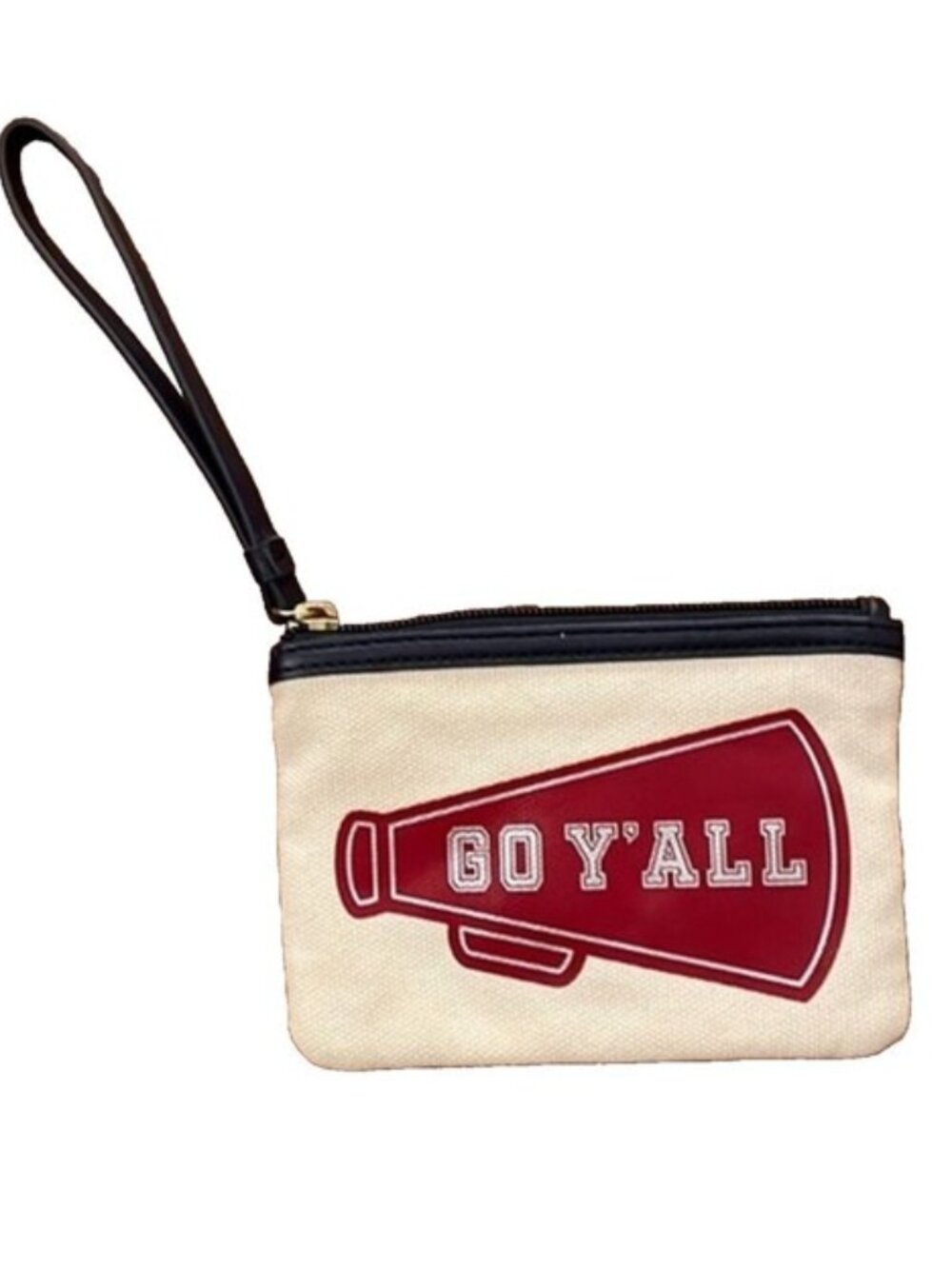 Draper James Red White Go Y'all Cotton Wristlet NWT